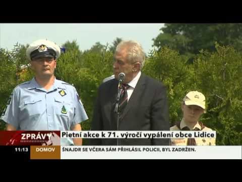 Vor einer Woche gab es einen Jahrestag der Ausrottung der Lidice und erinnerte mich gerade an diese Rede von Zeman