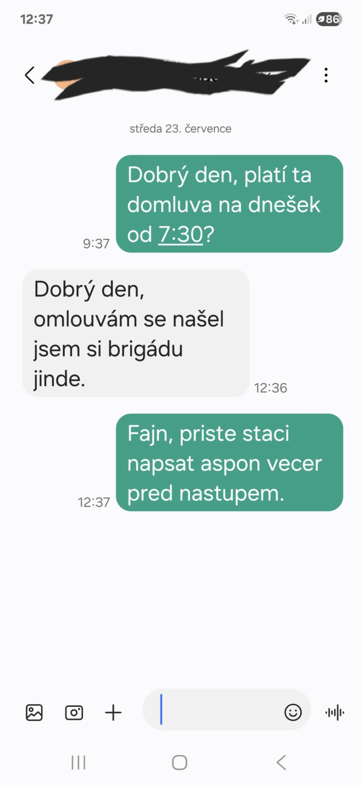 Arbeitgeber vs. Temporärer Arbeiter - von Twitter ausgeliehen
