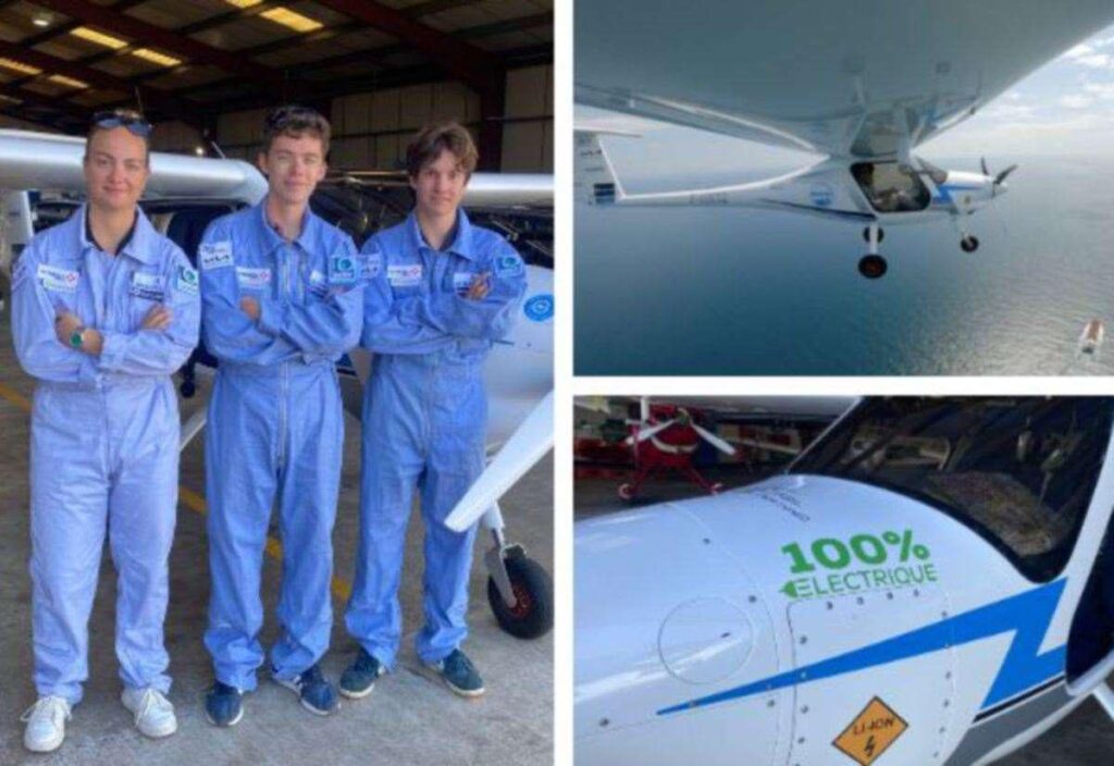 "Wir sind wirklich stolz": Junge Piloten fliegen vollständig elektrische Flugzeuge von Frankreich nach Kent
