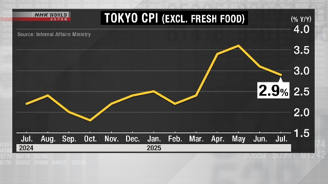 Tokyo Consumer Price Index im Juli um 2,9% erhöht