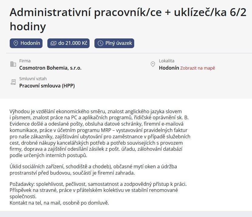 Durchschnittliche Anforderungen von Unternehmern in der Tschechischen Republik und dann, dass junge Menschen nicht arbeiten wollen