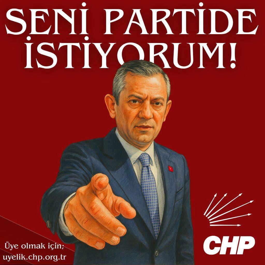 Rufen Sie von Özgür Çelik an - CHP ist ein Volk, wird Mitglied Ihrer Partei.