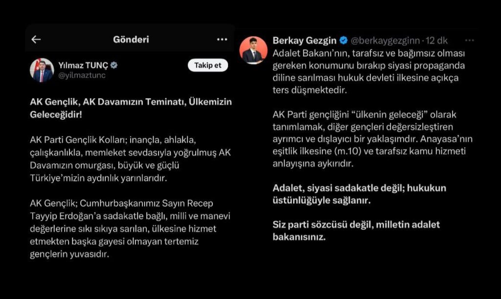 Chp Berkay Gezgin'den Justizminister Yilmaz Tunç'a Law Course!