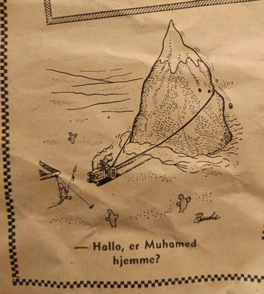 Ich fand die ursprüngliche Mohammed -Zeichnung in einer Hohlraumwand (BT, 1959)