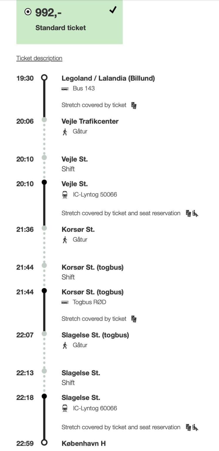 Wie man von Legoland (Billund) nach CPH kommt Wie man von Legoland (Billund) nach CPH kommt