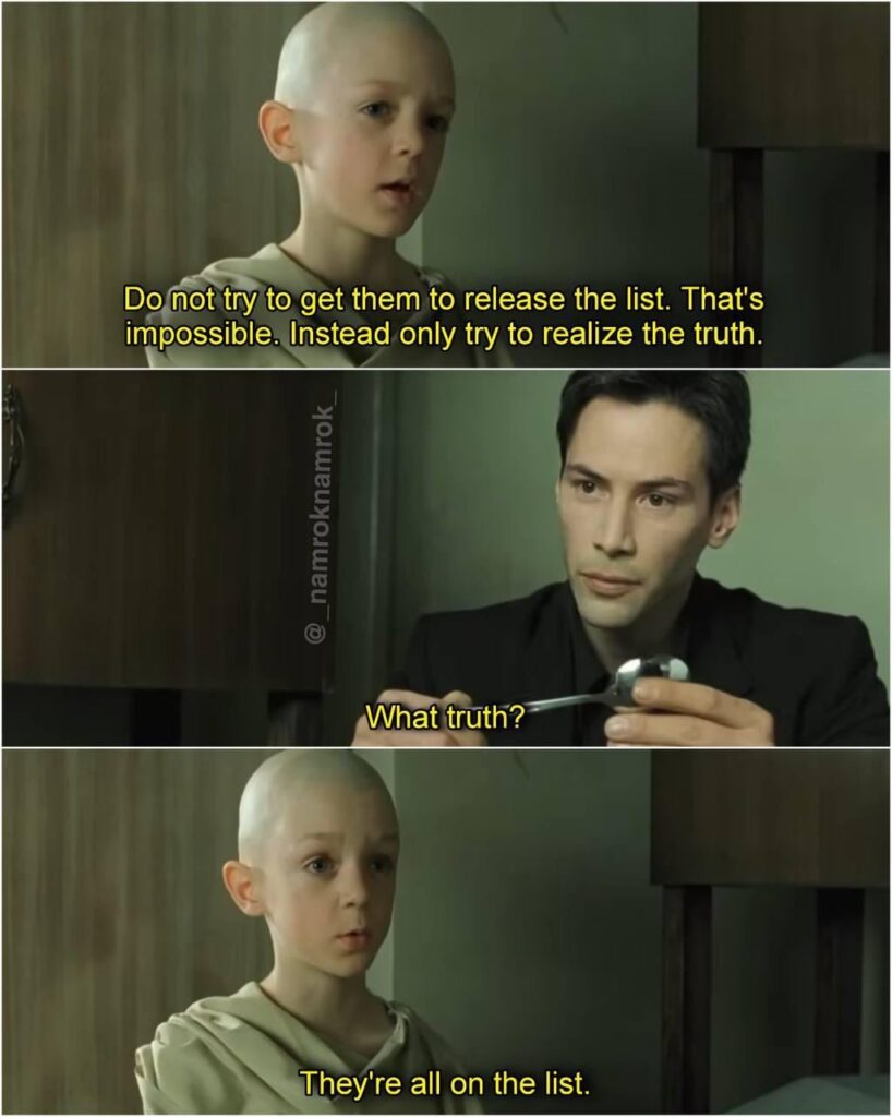 Sie sind alle Agenten und Teil der Matrix
