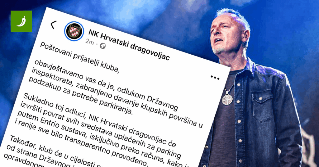NK Croatian Volunteer verkaufte Parkplätze für das Thompson -Konzert. Muss Geld zurückzahlen