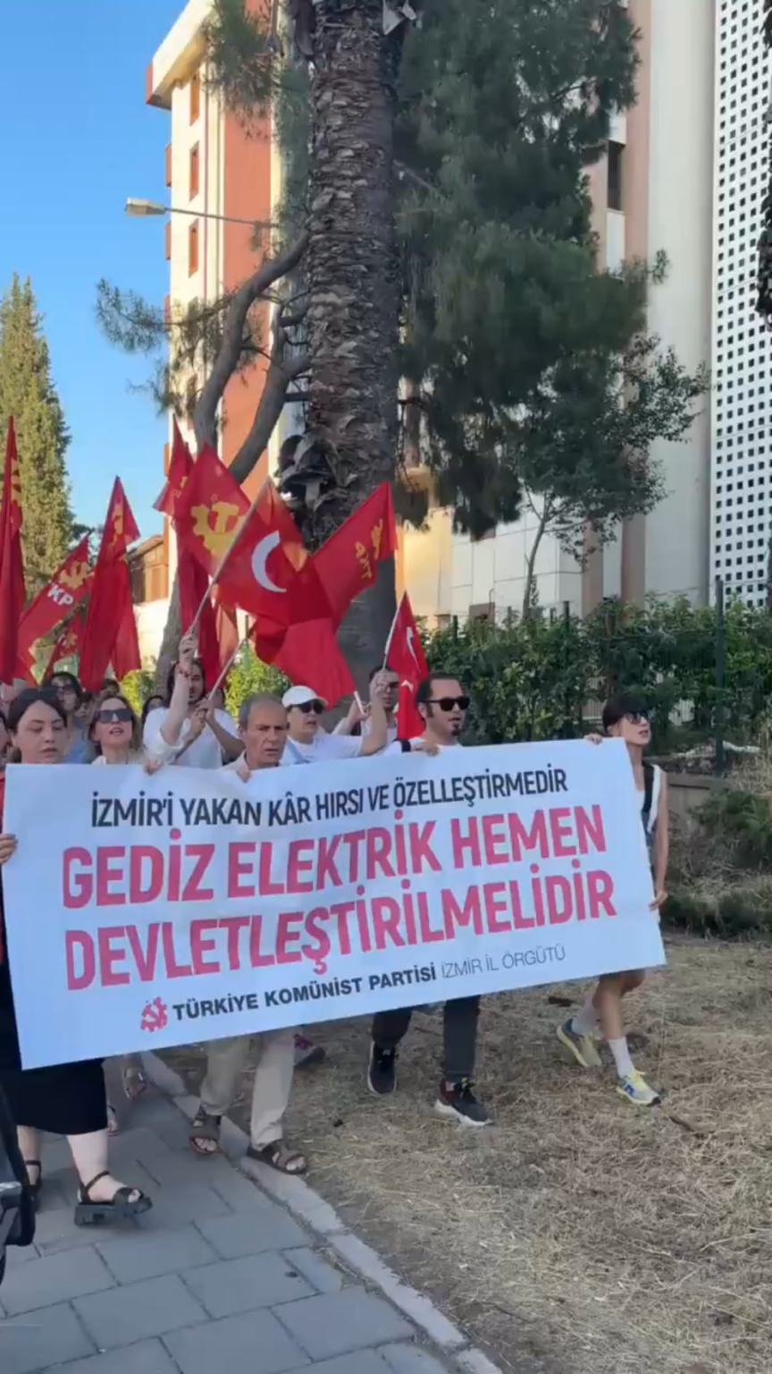 TKP basiert auf der Tür des privaten Stromvertriebsunternehmens, das für Brände in İzmir verantwortlich ist: Gediz sollte sofort verstaatlicht werden!