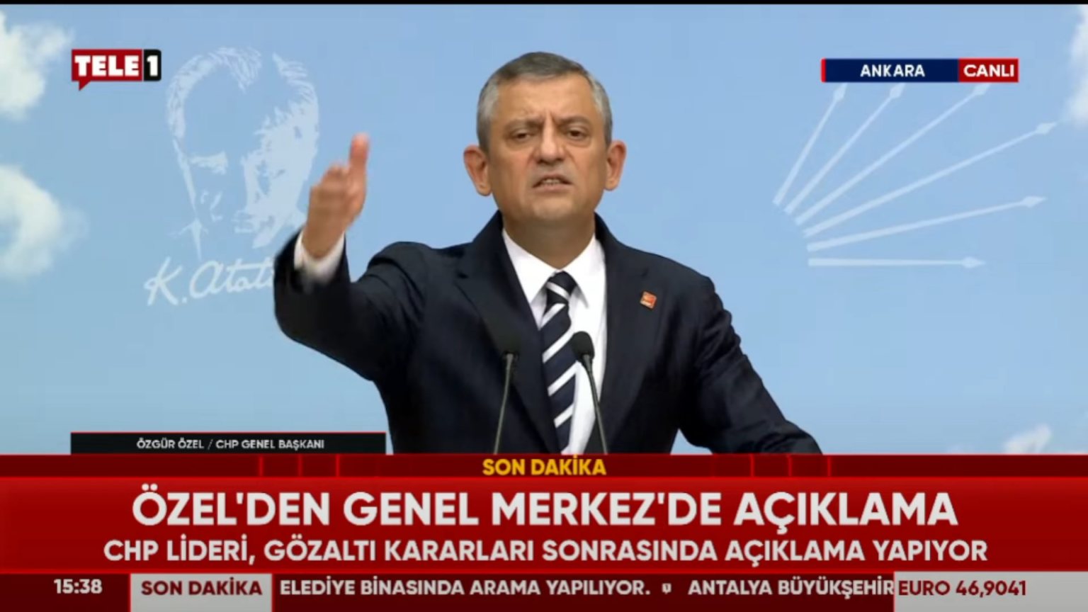 Özgür Özel: Ich werde mit meiner Ehre neben dem Präsidenten von Ekrem stehen, dass ich mit ihrem Icazet auf der Party stehen werde. Die erste Partei war die AKP, komm schon. Wenn Sie die erste Partei waren, werden Sie gerne die Wahl betreten, Sie werden nicht so entkommen.
