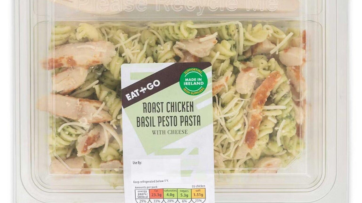 FSAI erinnert sich an Aldi Chicken Pesto Charge aufgrund von Listeria