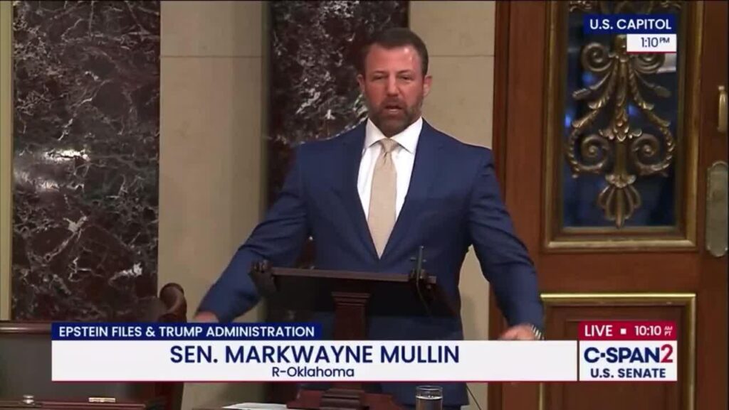 Senator Markwayne Mullin nach der Blockierung der Veröffentlichung von Epstein -Dateien: „Was wir hier einfach versuchen, ist Präsident Trump Cover.“