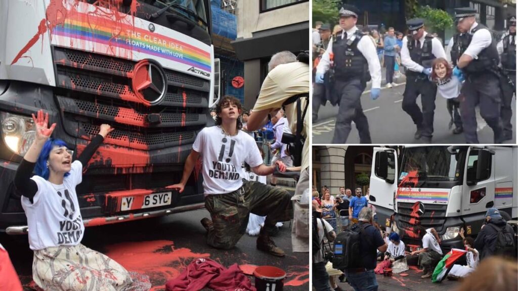 Die Nachfrage der Jugend halten London Stolz an, als propalästinensische Demonstranten die Lackierroute schleudern und blockieren