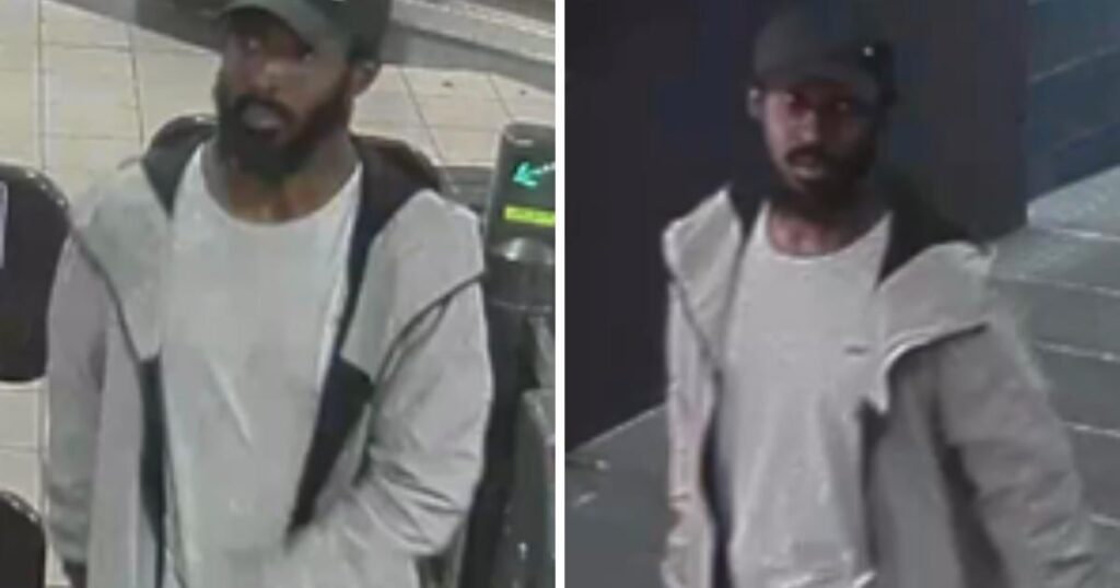 Bank -Untergrundstation sexueller Übergriff: Jagd nach Mann