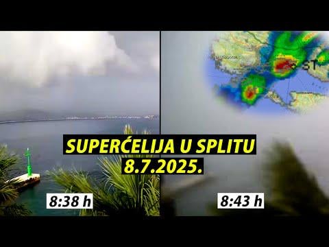 Hurrikansturm in Split 08.07.2025. [Analiza nastanka oluje] - Kroatische Stürme