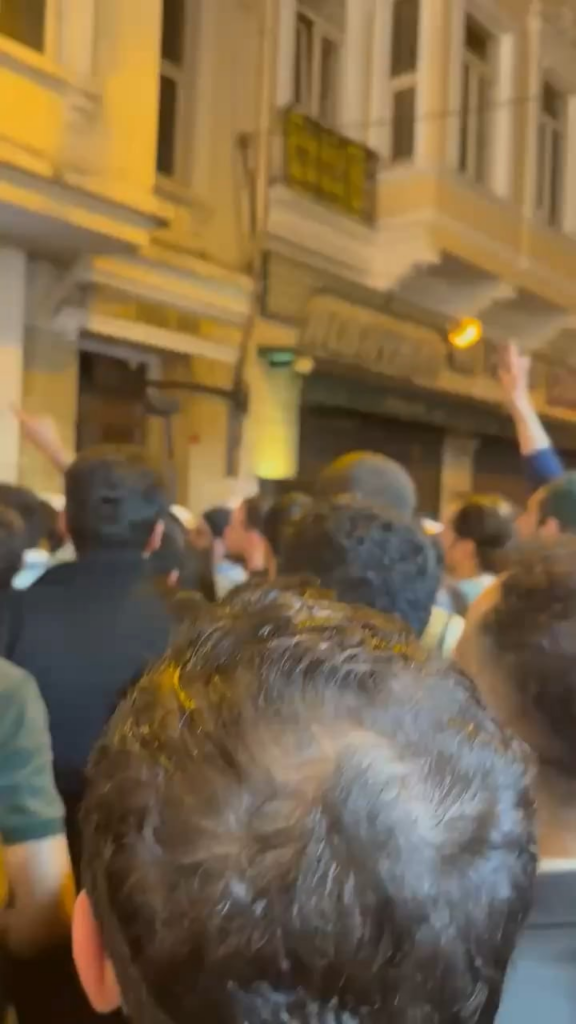 "Kemalistische Hunde werden" Slogans in Taksim erklären.
