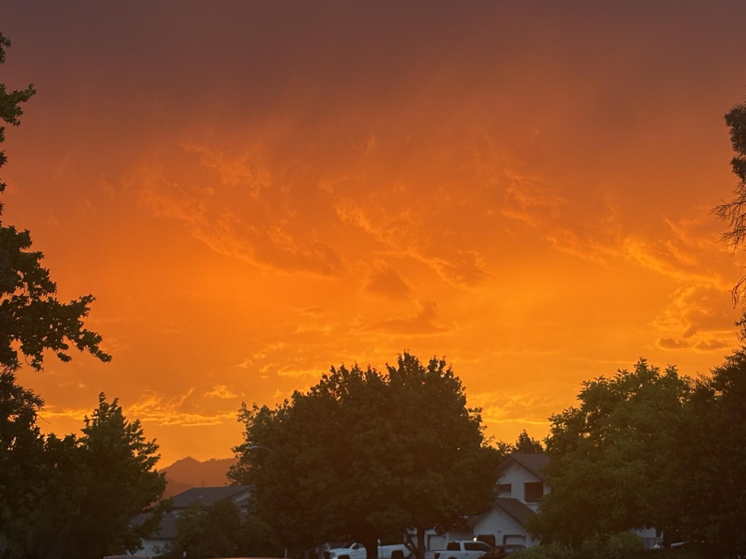 Firey Sky Redding California