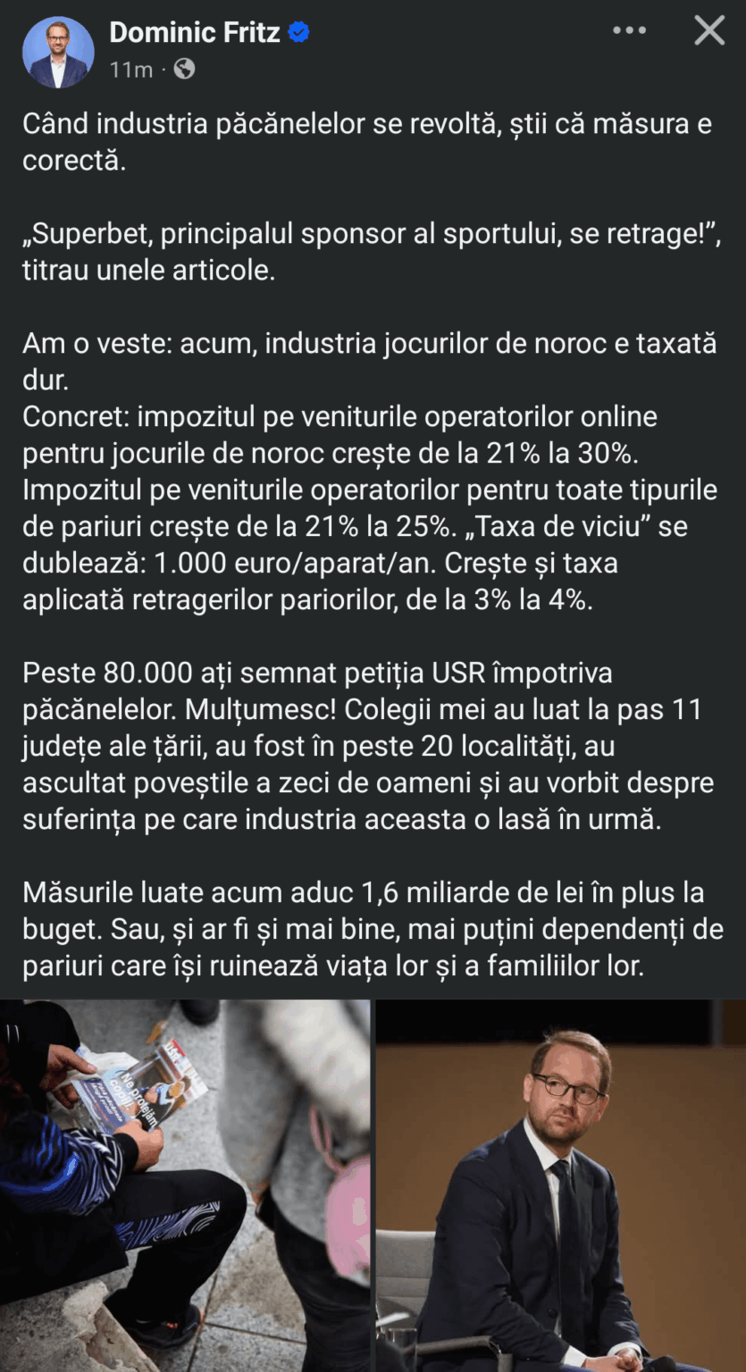 Dominic Fritz: Wenn die Trickindustrie auflehnt, wissen Sie, dass die Maßnahme korrekt ist.