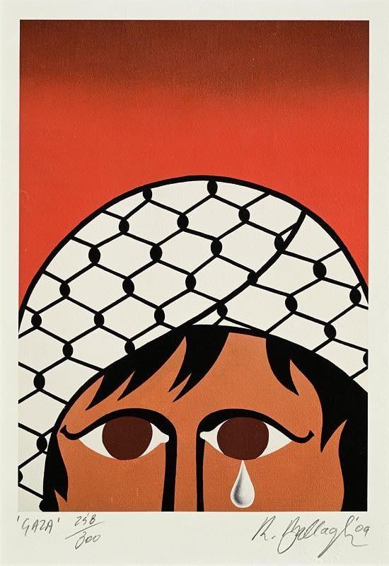 Gaza - Eine limitierte Lithographie von Robert Ballagh (2009)