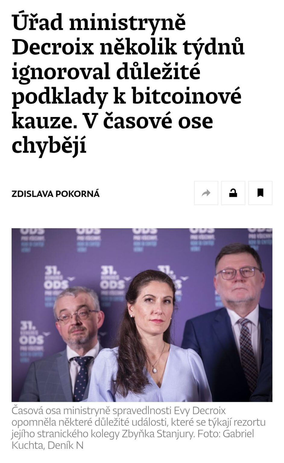 Das Amt des Ministers Decroix (ODS) ignorierte die wichtigen Dokumente für den Bitcoin -Fall für mehrere Wochen. Sie fehlen in der Zeitleiste