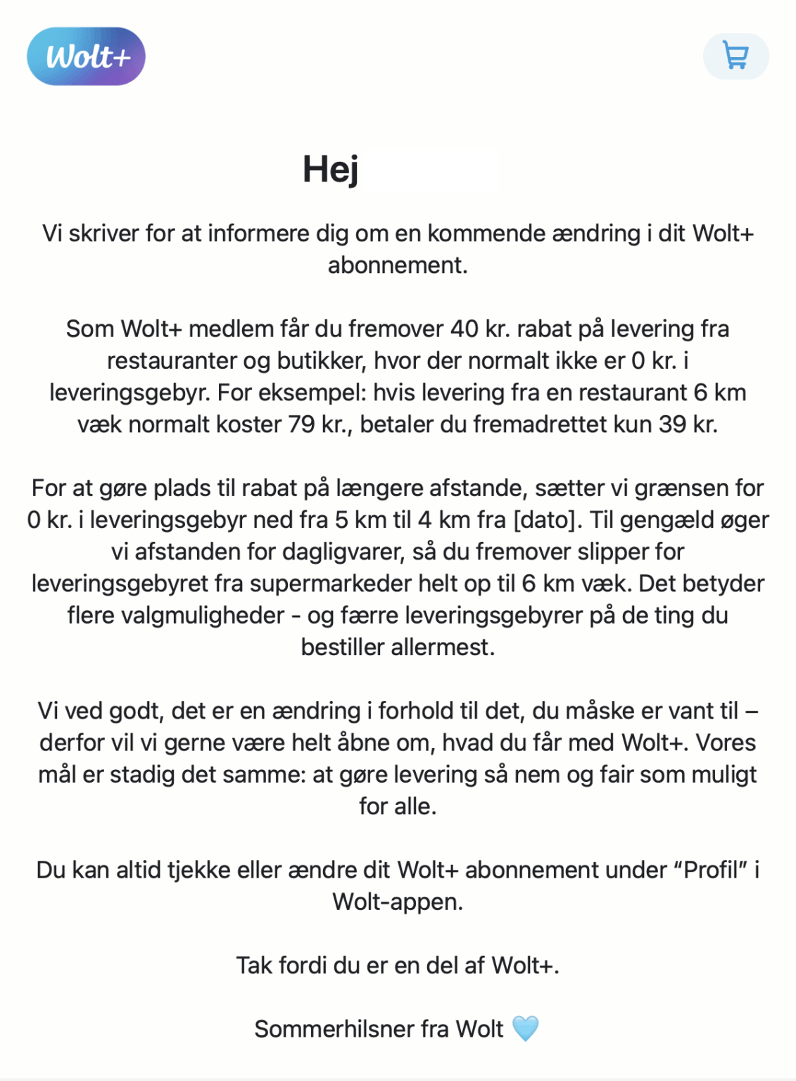 Plötzliche Änderung des Wolt+ -Anonnements Plötzliche Änderung des Wolt+ -Anonnements