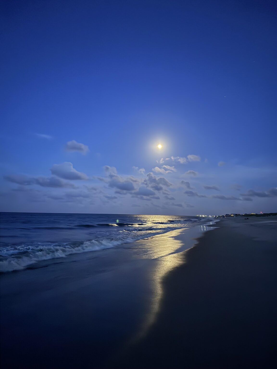 Nachtzeit am Strand