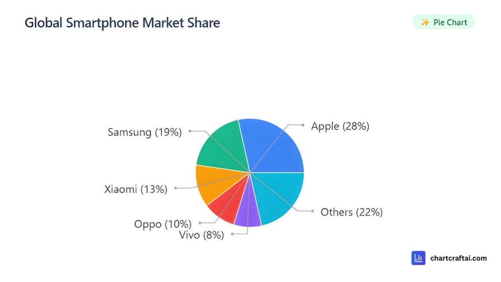 Wem gehört der Telefonmarkt? Globaler Anteil nach Marke Wem gehört der Telefonmarkt? Globaler Anteil nach Marke