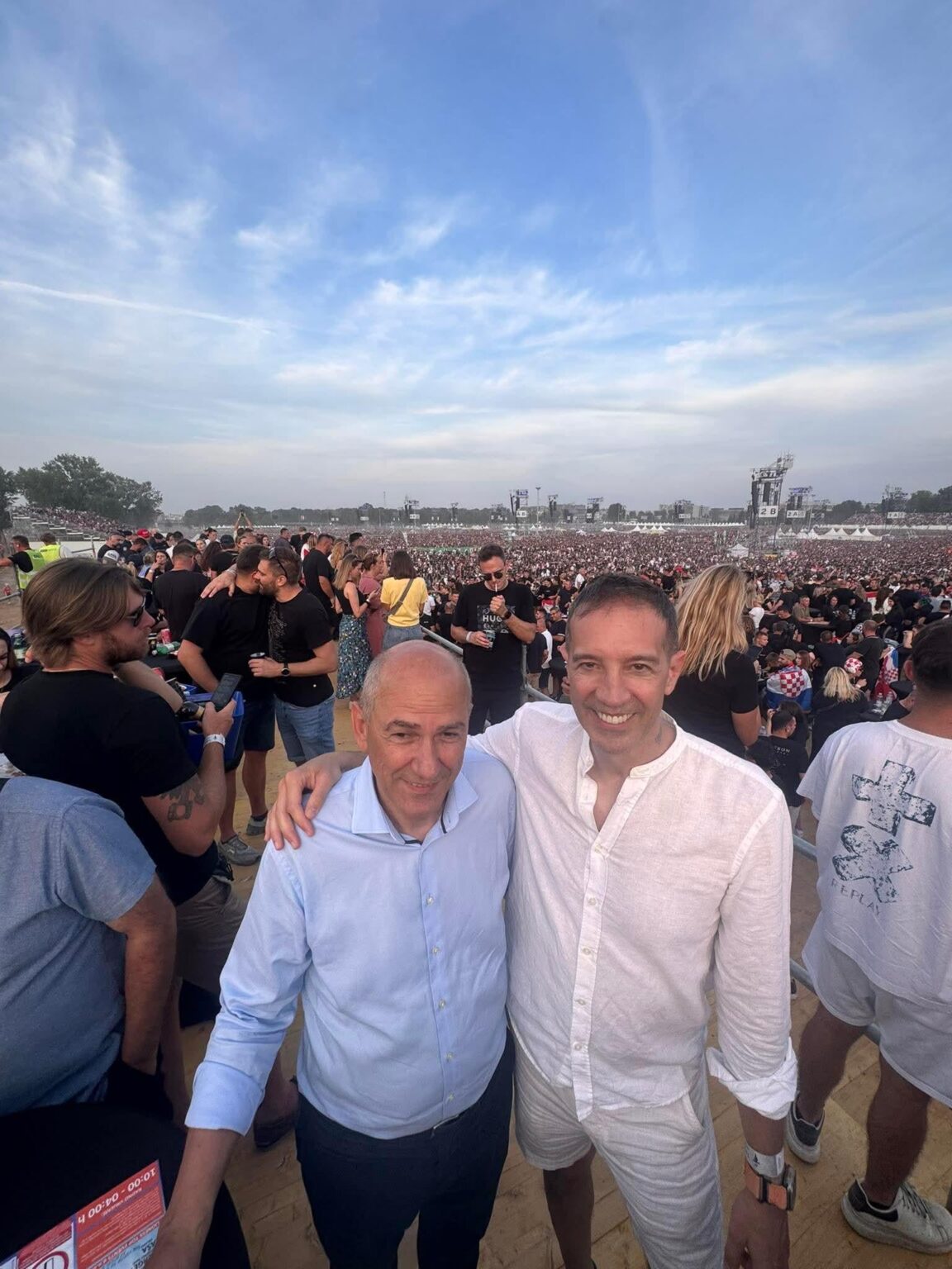 Der einflussreichste slowenische Politiker, Janez Jansa, auch beim Konzert