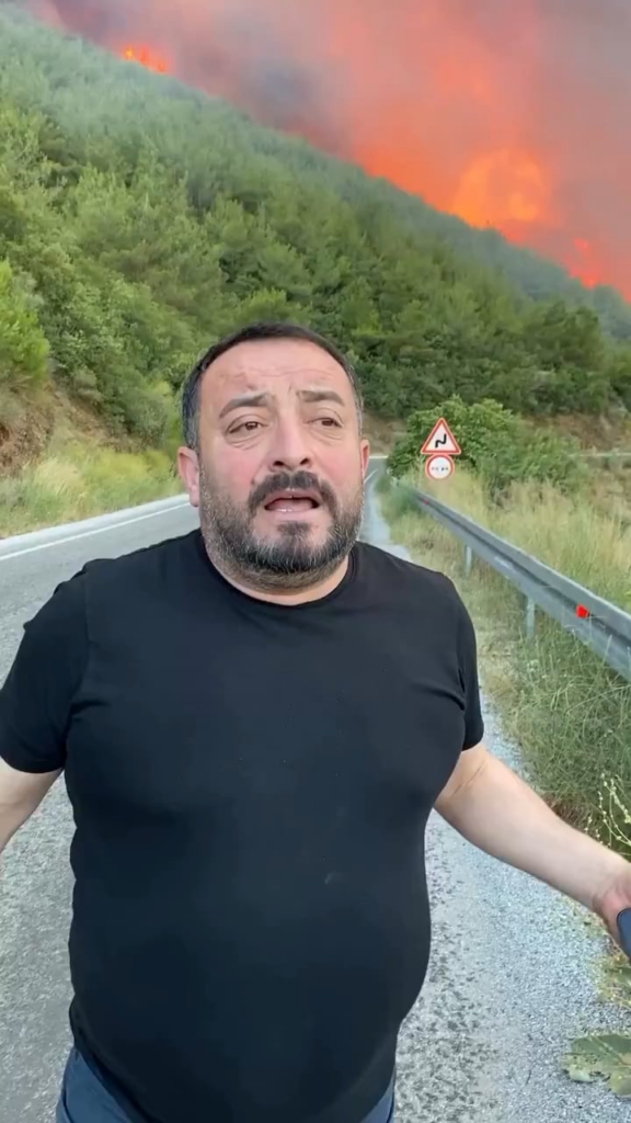 İzmir Ödemiş braucht dringend Hilfe, Flammen werden überall umwickelt.