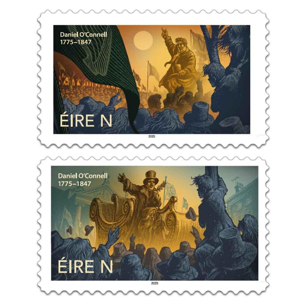 Ein Beitrag hat 2 Gedenkstempel Daniel O'Connell gestartet. Ist das eine TV -Antenne in der rechten Ecke eines?