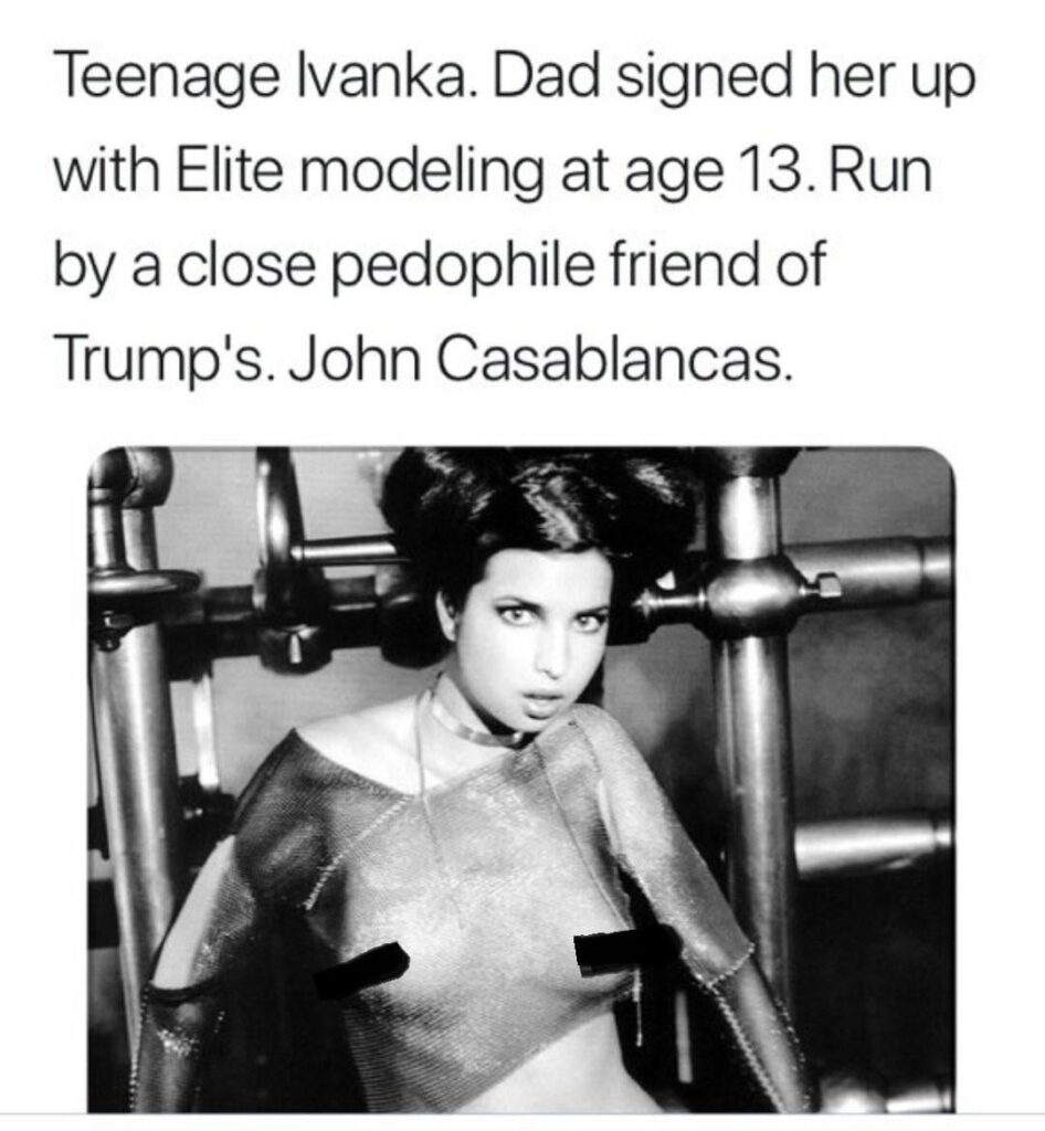 Bisher fand ich das beunruhigendste, was ich aus dem Epstein -Kaninchenloch gefunden habe (sie ist Erwachsener auf diesem Bild - das ist kein CP)