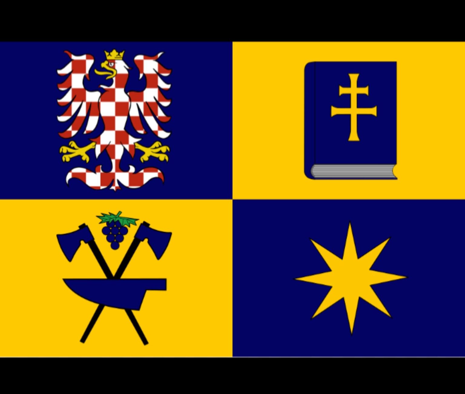 Können wir uns einen Moment Zeit nehmen und die Flagge der Zlín -Region schätzen? Für mich das Beste im Land