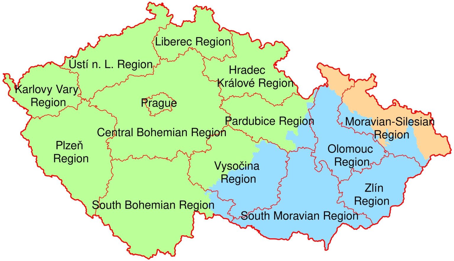 Warum überschneiden sich die aktuellen regionalen Grenzen in der Tschechien nicht mit den historischen?