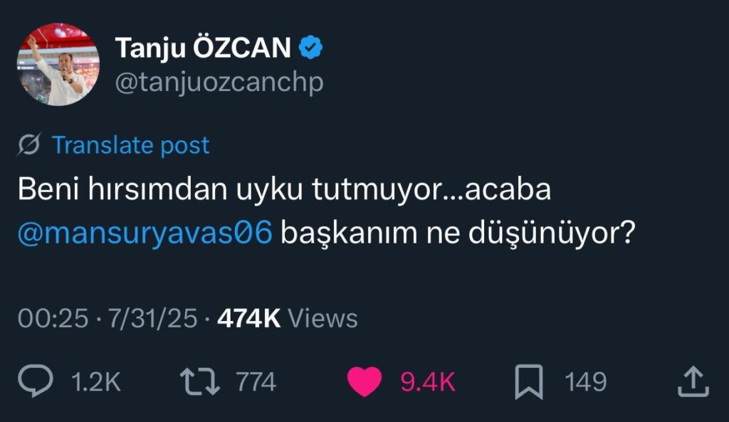 Tanju Özcan: "Er schläft nicht aus meinem Ehrgeiz"