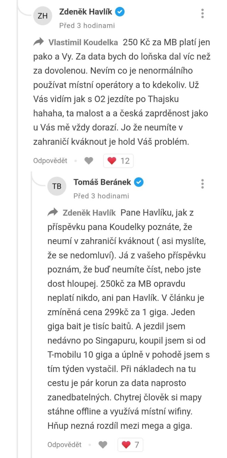 Der heutige Novinky.cz Moment Post bei R/Czech ✅️