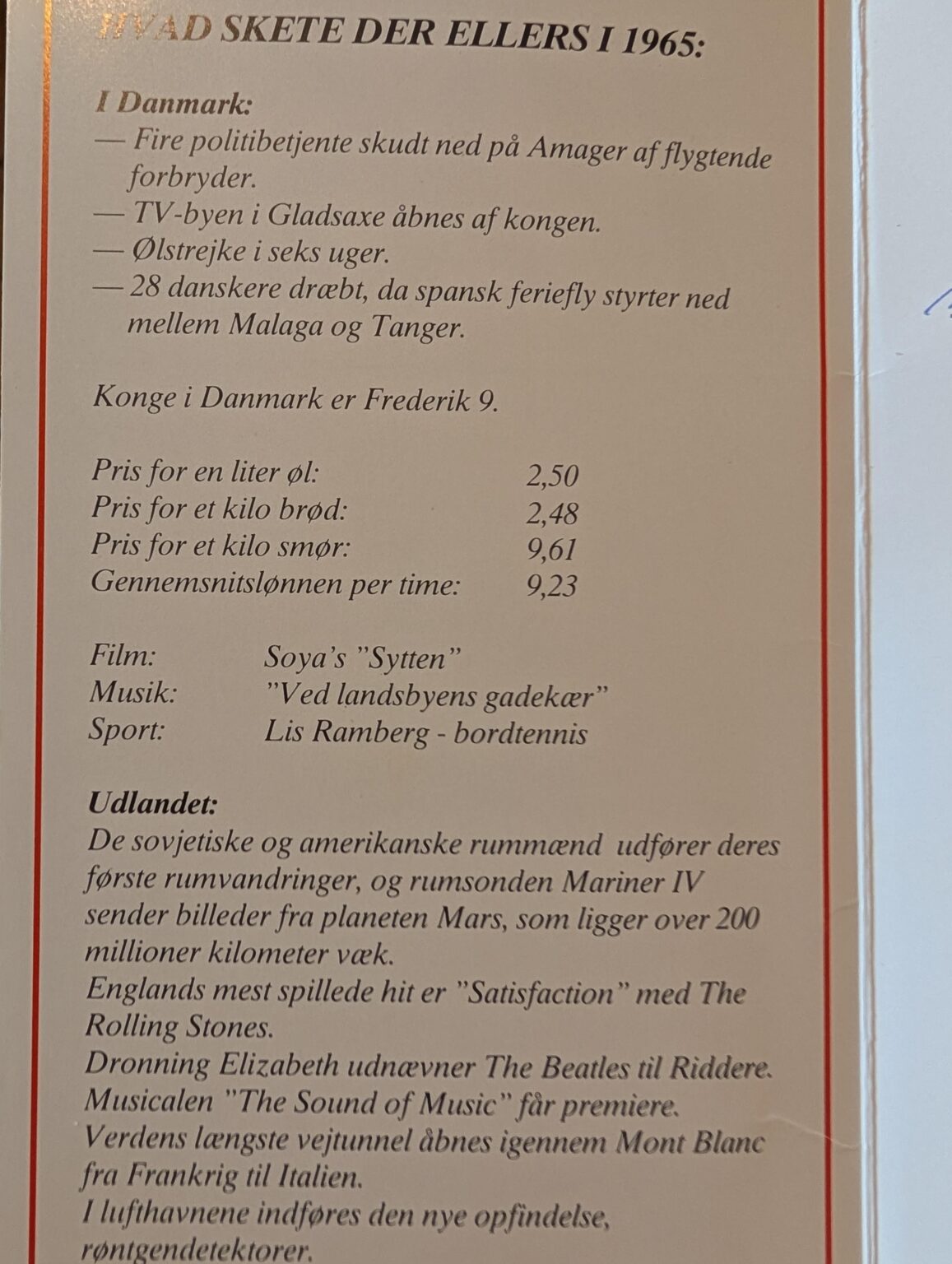 Was ist noch 1965 passiert