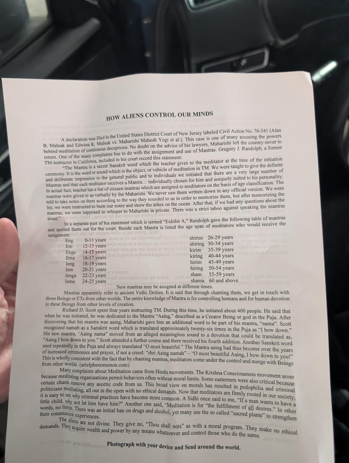 Dies blieb auf meinem Auto