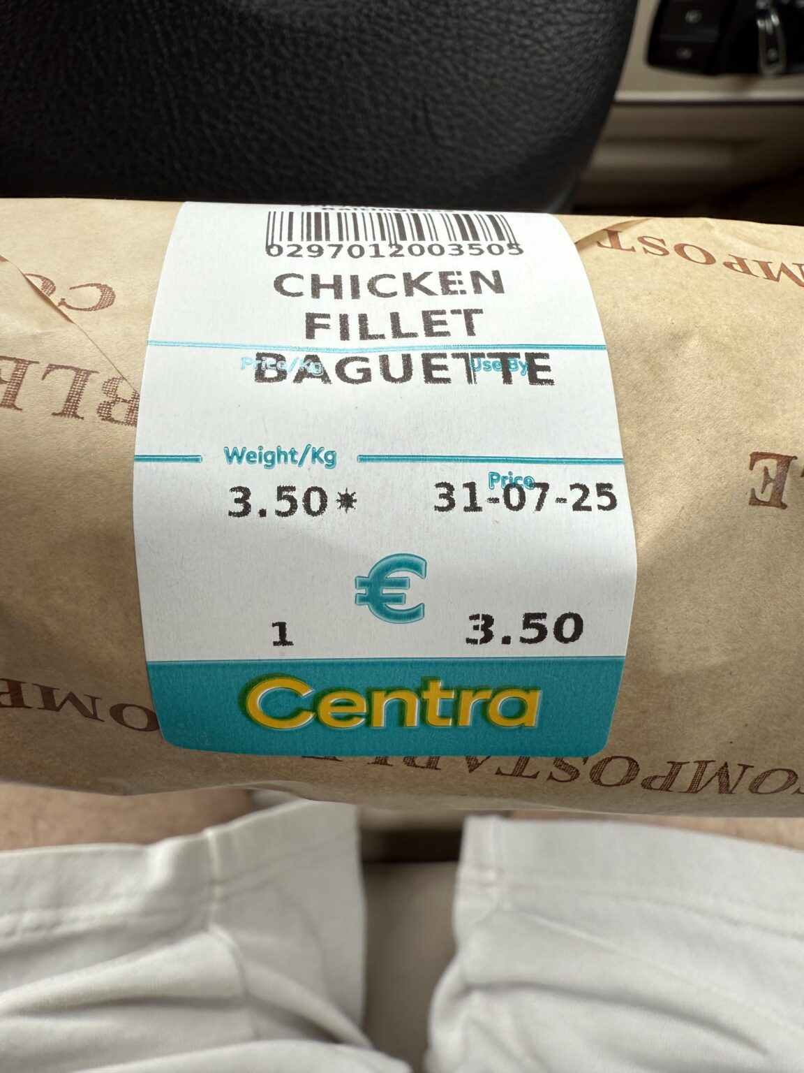 Habe ich eine Zeit Warp eingetragen? 3,50 € für eine Hühnerbrötchen 🥹