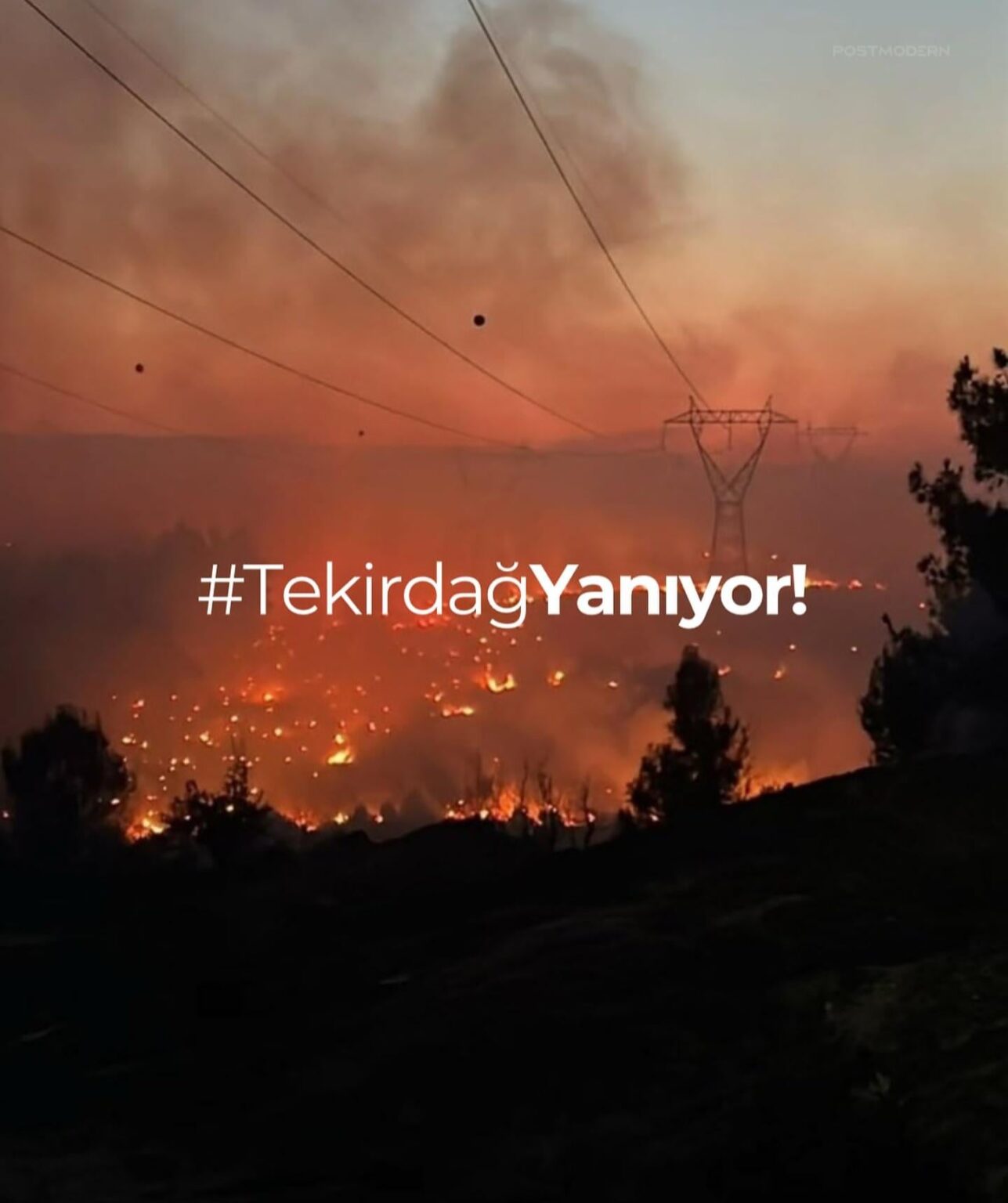 Tekirdağ verbrennt Çanakkale