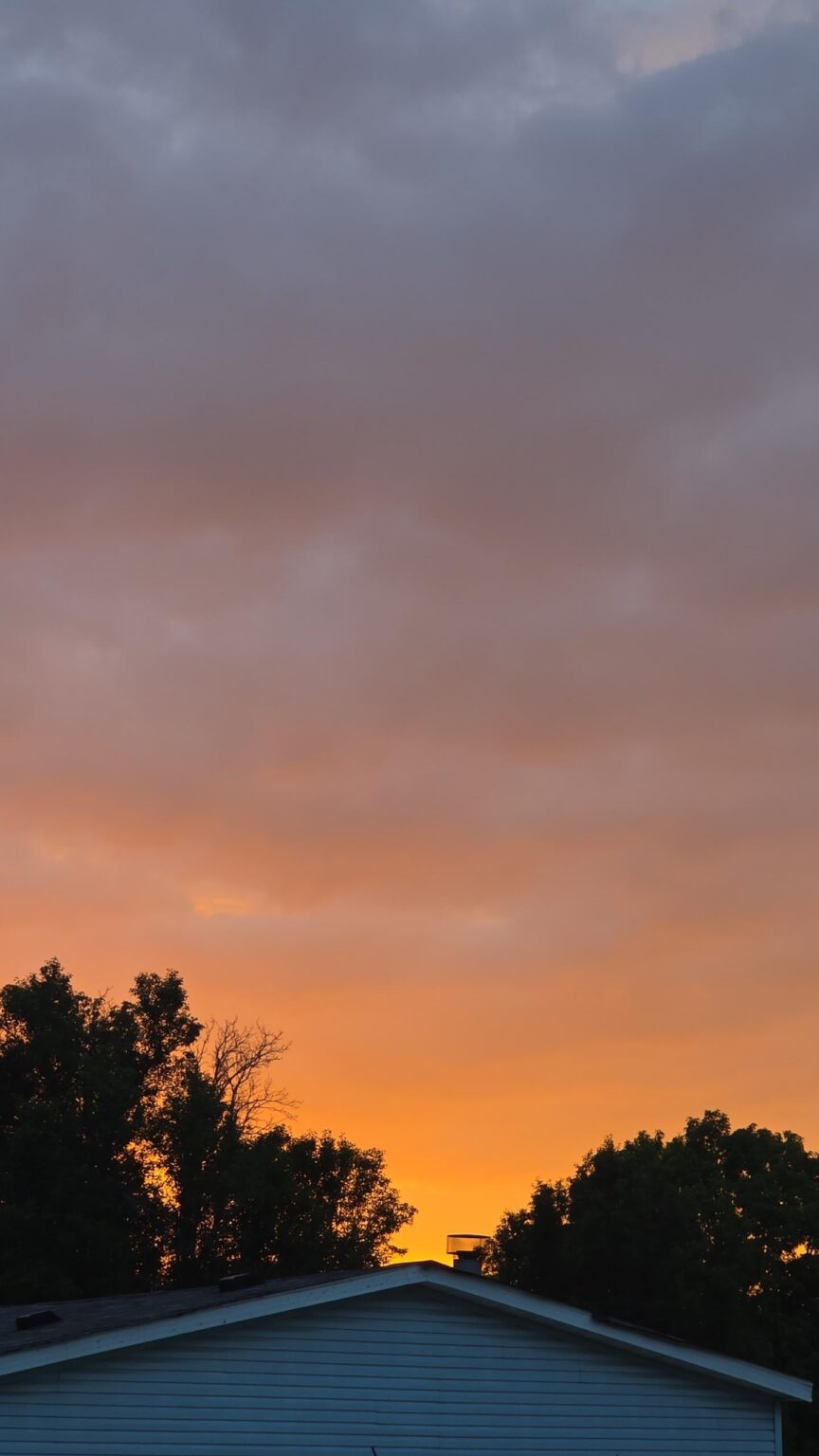 Illinois feuchter Sommersonnenuntergang