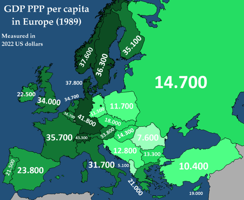 1989 war Rumänien nach Albanien das zweitmärmeste Land in Europa