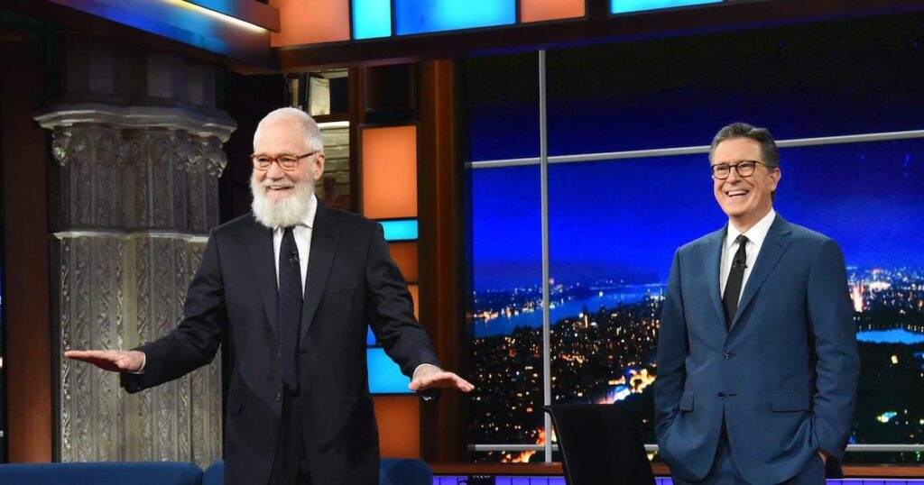 Letterman unterstützt Colbert mit 20-minütiger Montage-Bashing-CBS