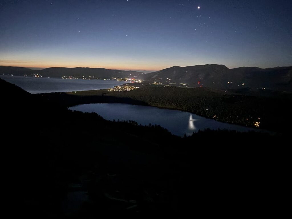 Vollmondlauf auf Mt Tallac, South Lake Tahoe