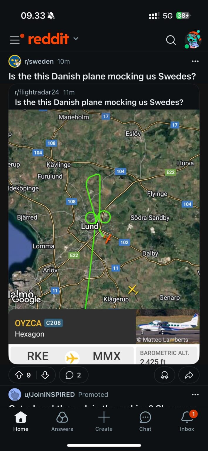 Ruf zum dänischen Piloten
