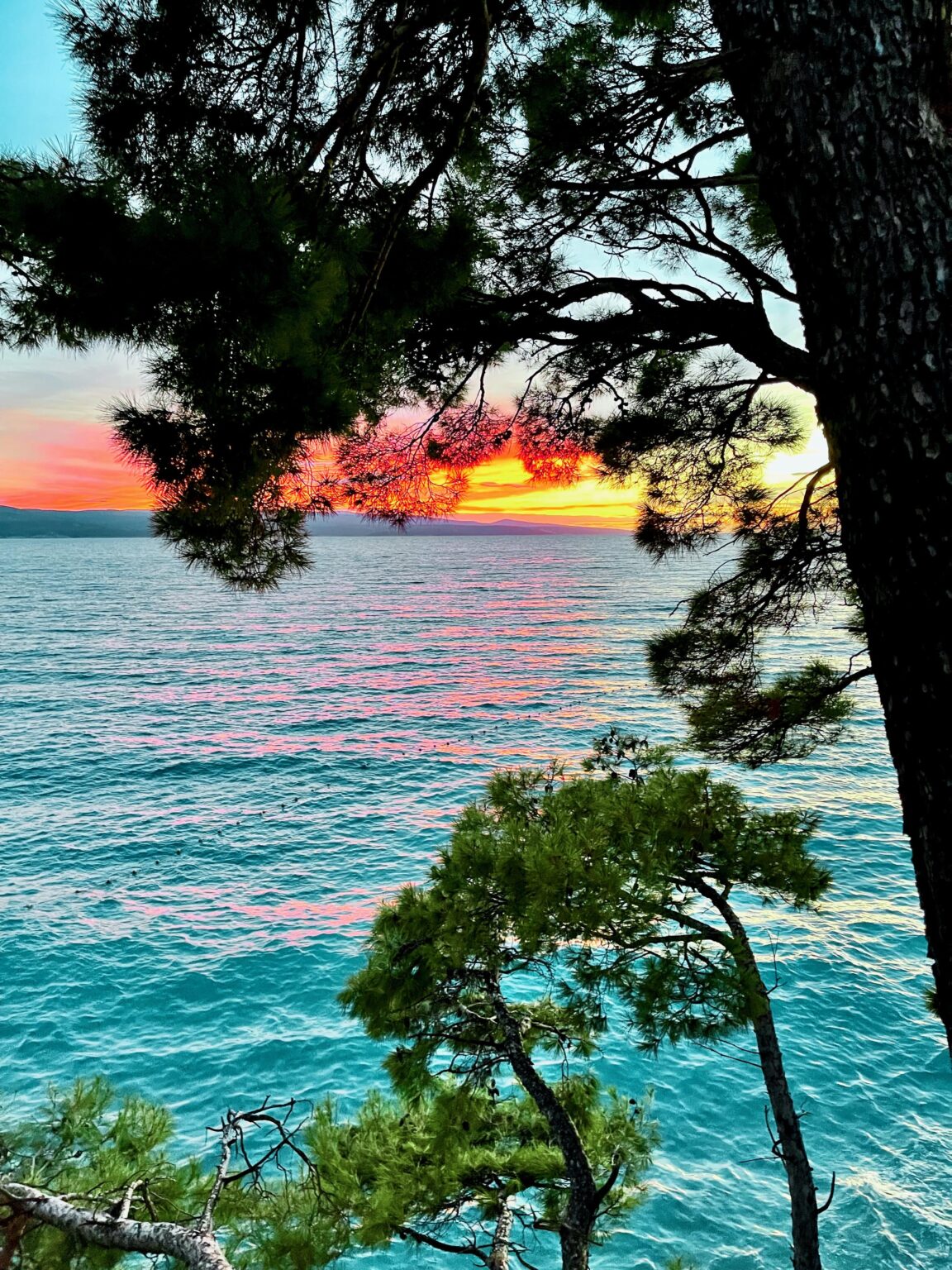 Sonnenuntergang und Brela