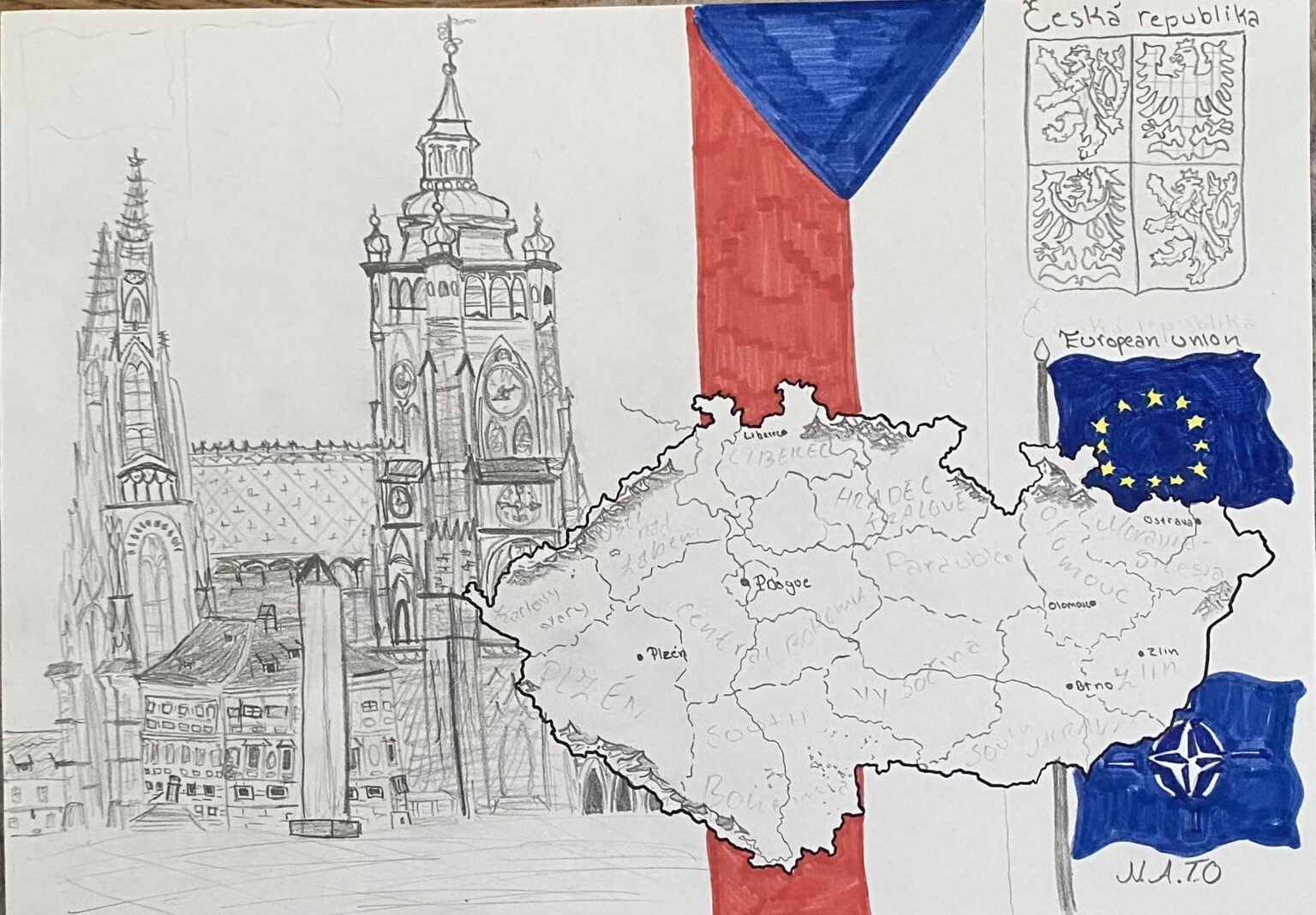 Karte der Tschechischen Republik