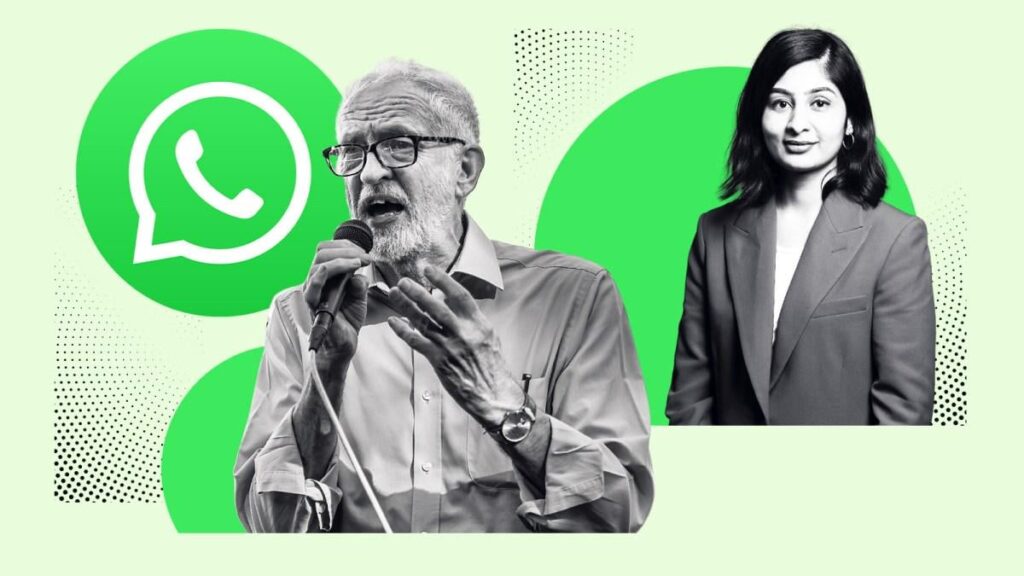 Texte zeigen das Team Corbyn gegen neue Party -Minuten nach dem Start