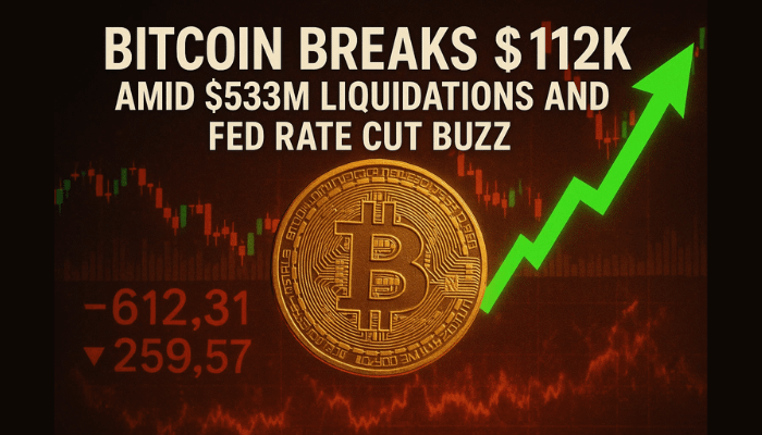 Bitcoin bricht 112.000 US -Dollar in Höhe von 533 Millionen US