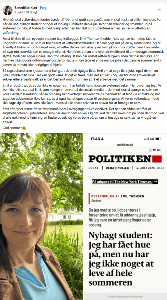 Benedikte Kiær (die Konservativen), Bürgermeisterin von Helsingør: Wann wird die Wohlfahrtsgesellschaft eingehen? Es ist eine gute Frage, an die wir uns daran erinnern müssen, sich gegenseitig zu fragen. Benedikte Kiær (die Konservativen), Bürgermeisterin von Helsingør: Wann wird die Wohlfahrtsgesellschaft eingehen? Es ist eine gute Frage, an die wir uns daran erinnern müssen, sich gegenseitig zu fragen.