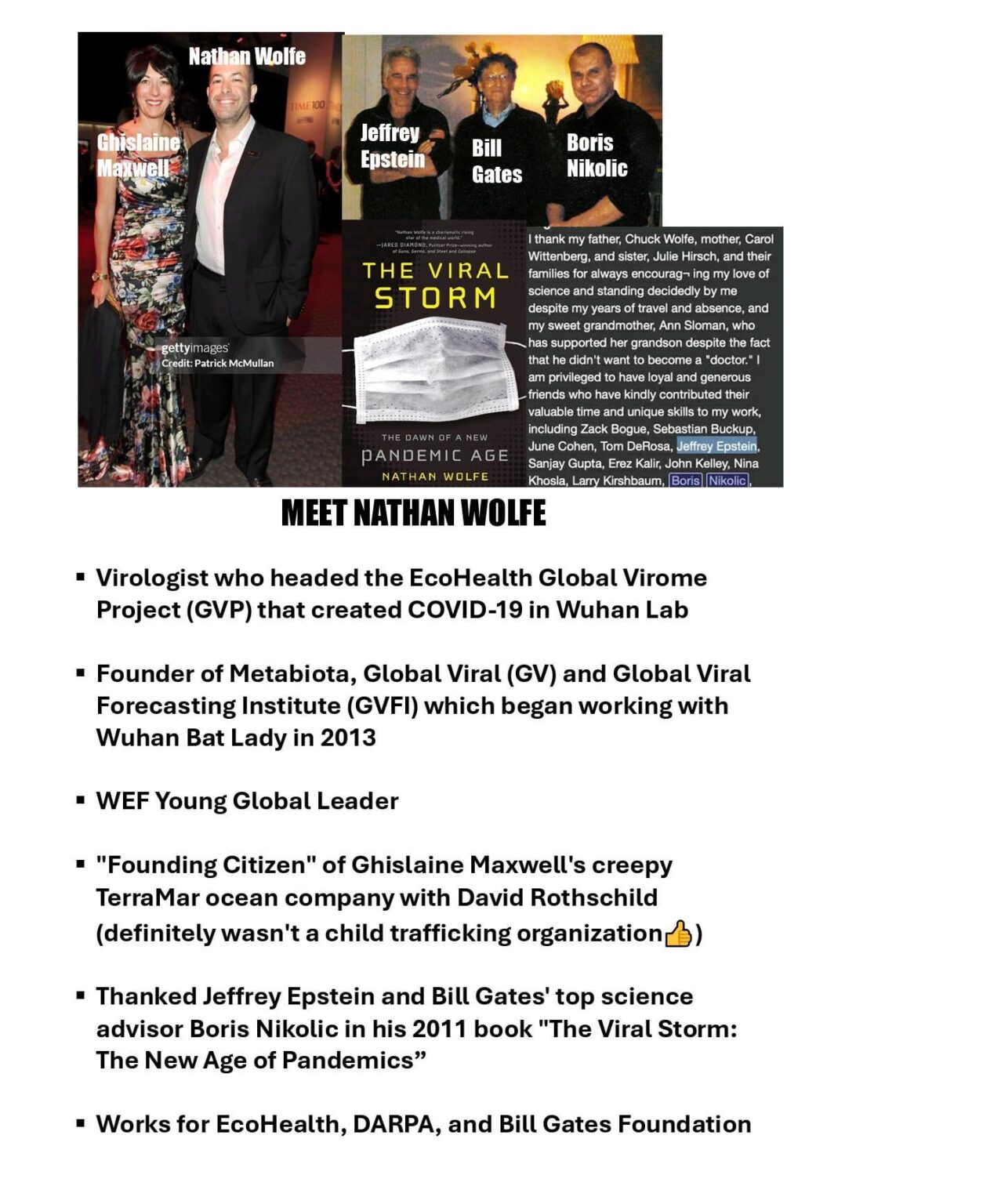 Hat Israel Covid-19 über Epstein/Maxwell Associate Nathan Wolfe geschaffen, der das Projekt buchstäblich leitete?