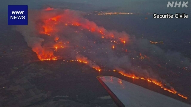 Das massive Lauffeuer in Südfrankreich verlässt mindestens einen Toten